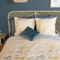 Parure de lit 260x240 cm set 63x63 cm HELIA coton