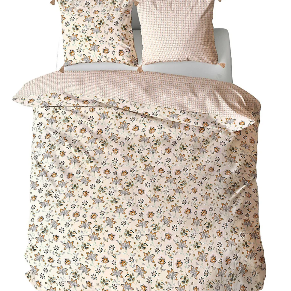 Parure de lit 260x240 cm set 63x63 cm DENIA coton