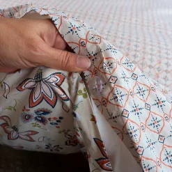 Parure de lit 260x240 cm set 63x63 cm DENIA coton