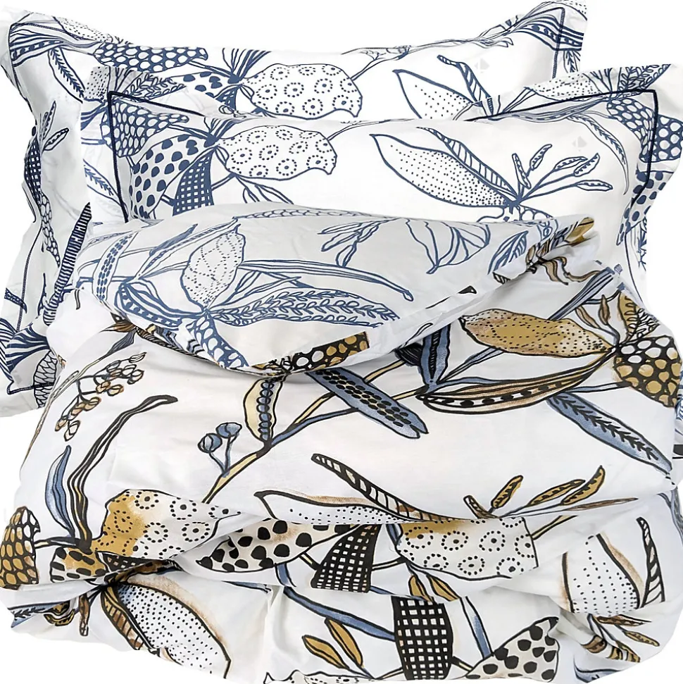 Parure de lit 280x240 cm 50x70 cm coton PÉNÉLOPE Beige Silice 3 pièces