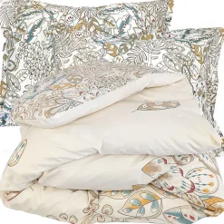 Parure de lit 280x240 cm 50x70 cm coton OKY écru Naturel 3 pièces