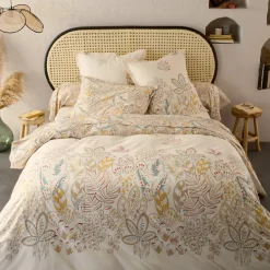 Parure de lit 280x240 cm 50x70 cm coton OKY écru Naturel 3 pièces