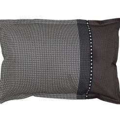 Parure de lit 140x200 cm 50x70 cm en satin de coton ENZO noir