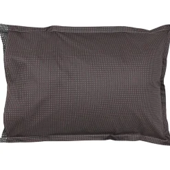 Parure de lit 240x220 cm 50x70 cm en satin de coton ENZO noir