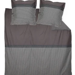 Parure de lit 300x240 cm 50x70 cm en satin de coton ENZO noir