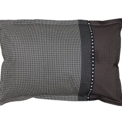 Parure de lit 300x240 cm 50x70 cm en satin de coton ENZO noir