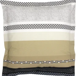 Parure de lit 240x220 cm 65x65 cm percale coton MARLOW acier