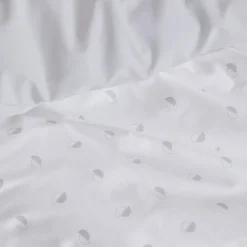 Parure de lit 200x200 cm 50x70 cm percale ALEX gris Nuage 3 pièces