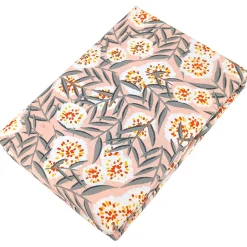 Parure de lit 140x200 cm 65x65 flanelle LILY gris orange 2 pièces