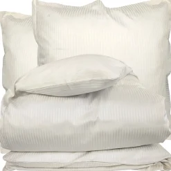 Parure de lit 240x220 satin de coton GRAND HÔTEL 3 pièces marron Sable