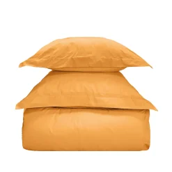 Parure housse de couette 140x200 cm avec 2 taies 65x65 cm en coton Caramel STUDIO