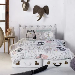 Parure housse de couette 2 pièces Best buddies 100% Coton Happyfriday
