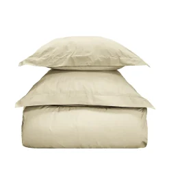 Parure housse de couette 200x200 cm avec 2 taies 50x70 cm en coton Ficelle STUDIO