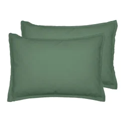 Parure housse de couette 200x200 cm avec 2 taies 50x70 cm en coton Lichen STUDIO