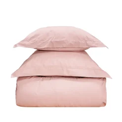 Parure housse de couette 140x200 cm avec 2 taies 50x70 cm en coton Poudre STUDIO