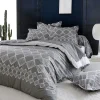 Parure Housse de Couette FOREVER GRIS (260x240 cm - Gris clair)