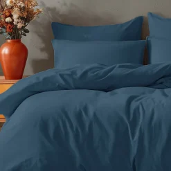 Parure housse de couette 200x200 cm avec 2 taies 50x70 cm en coton Denim STUDIO