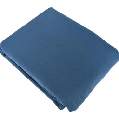 Parure 260x240 cm MILA polyester micro lavée bleu nuit 3 pièces
