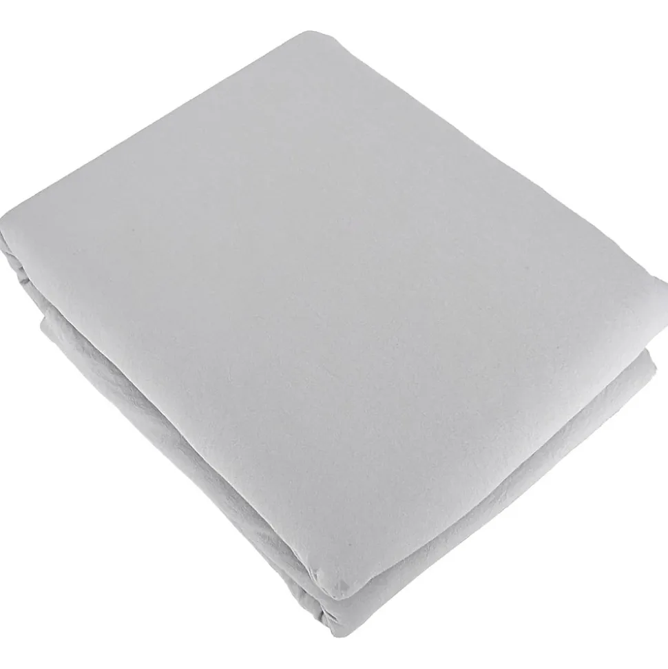 Parure 260x240 cm MILA polyester micro lavée gris perle 3 pièces