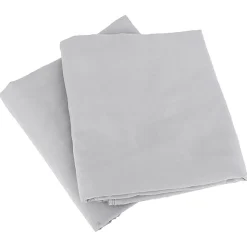 Parure 260x240 cm MILA polyester micro lavée gris perle 3 pièces