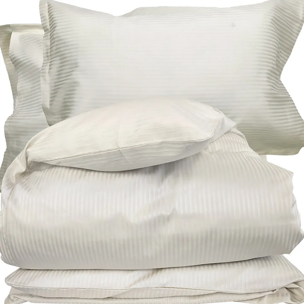 Parure 280x240 cm 50x70 cm satin GRAND HÔTEL 3 pièces marron Sable