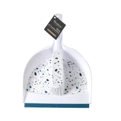 Pelle avec rebord en gomme et balayette Terrazzo