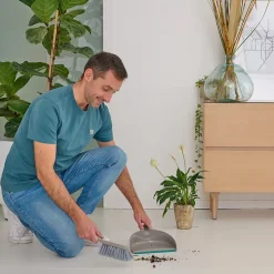 Pelle et balayette à poils doux GoodHome gris l.23cm