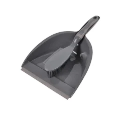 Pelle et balayette bicolore anthracite taupe