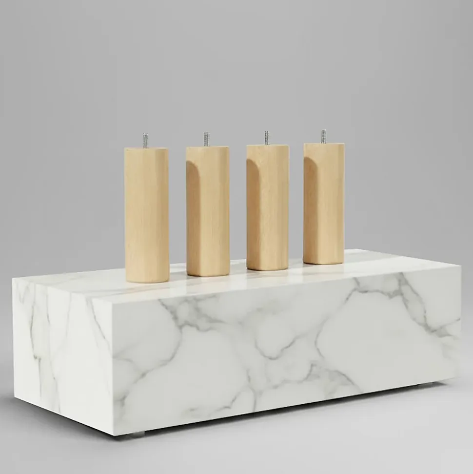 Pied de lit cylindrique en bois Hauteur 20 cm (vendu à l'unité)