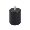 Pied de lit cylindrique en hêtre noir Bar Plus H. 8 x Ø6,8 cm