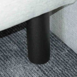 Pied de lit cylindrique en métal Noir Hauteur 16 cm (vendu à l'unité)