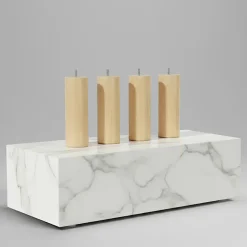 Pied de lit cylindrique en bois Hauteur 10 cm (vendu à l'unité)