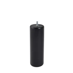 Pied de lit cylindrique en hêtre noir Bar Plus H. 20 x Ø6,8 cm