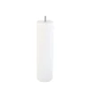 Pied de lit cylindrique en hêtre blanc Bar Plus H. 25 x Ø6,8 cm