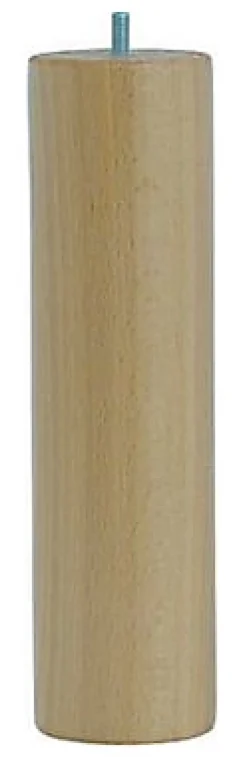 Pied de lit cylindrique H. 250 mm x ø70 mm verni