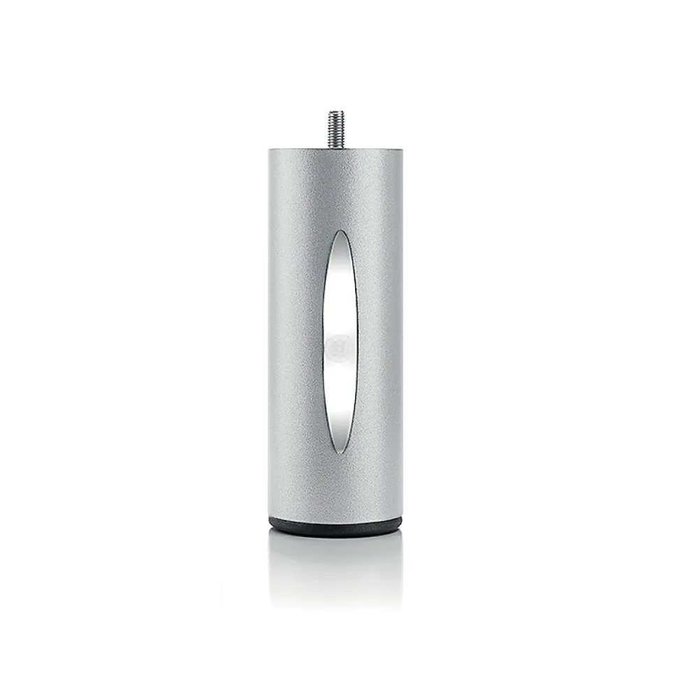 Pied de lit cylindrique lumineux Gris Hauteur 16 cm (vendu à l'unité)