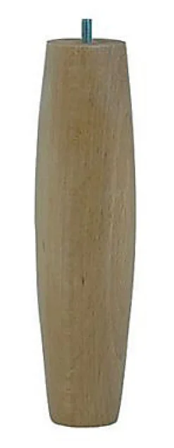 Pied de lit olive H. 250 mm x Ø 68 mm verni