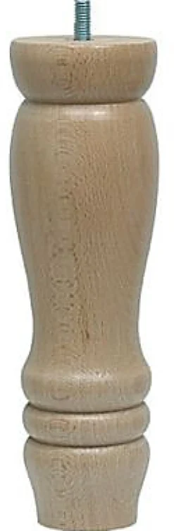 Pied de lit Quercy H. 200 mm x Ø 58 mm verni