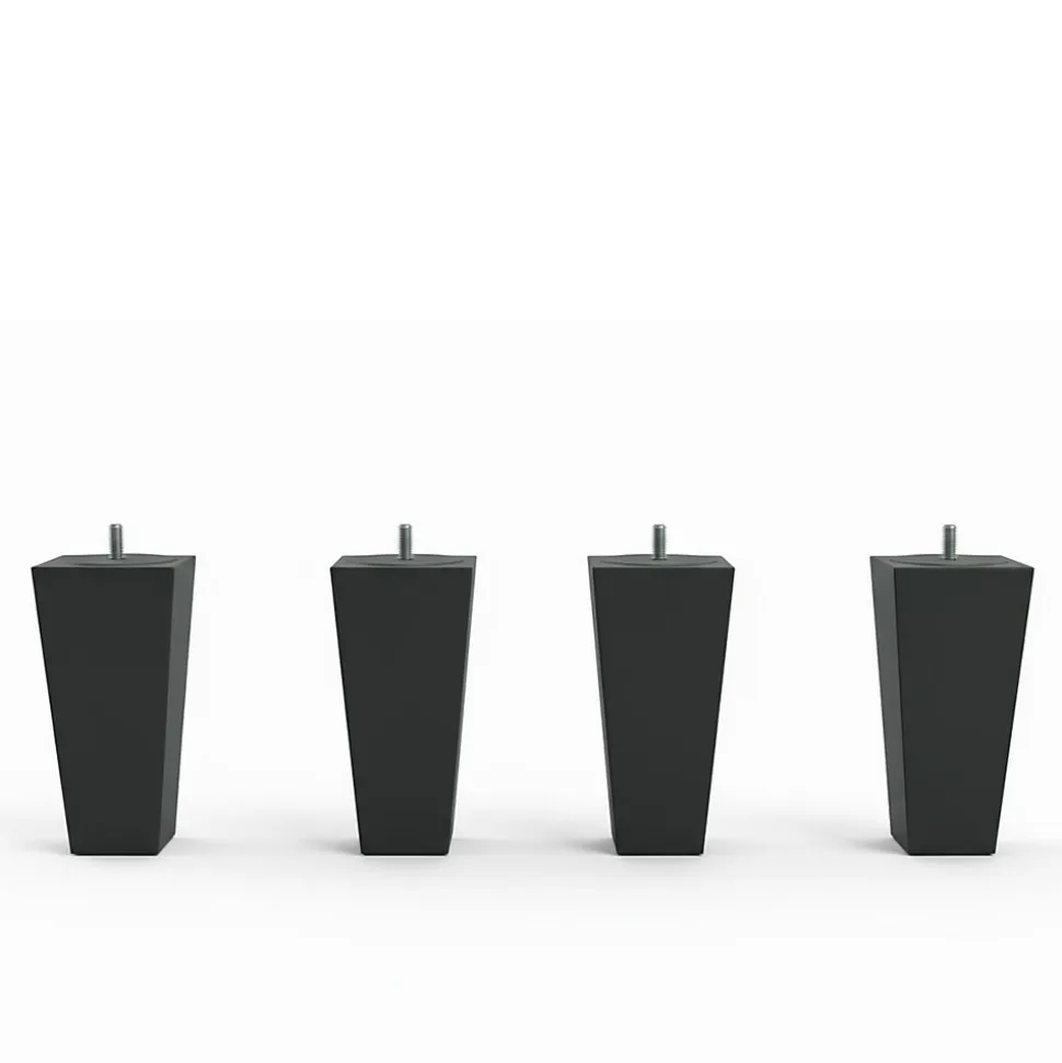 Pied de lit triangulaire Gris Hauteur 16 cm (vendu à l'unité)