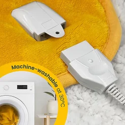 Plaid Chauffant Électrique En Polaire & Sherpa - Moutarde