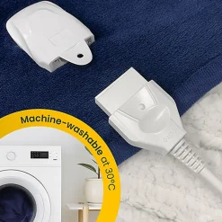 Plaid Chauffant Électrique En Polaire & Sherpa - Bleu Marine