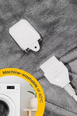 Plaid Chauffant Électrique En Polaire - Gris