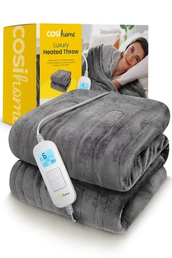 Plaid Chauffant Électrique En Polaire - Gris