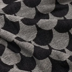 Plaid en coton Noir et gris avec franges DROPALL - SACASA