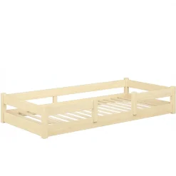 Plancher lit bas Lila 180x80 cm - bois naturel Montessori