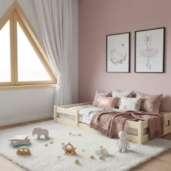 Plancher lit bas Lila 180x80 cm - bois naturel Montessori