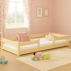 Plancher lit bas Lila 160x80 cm - Montessori bois naturel