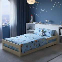 Plancher lit bas Lila 120x60 cm - bois naturel Montessori