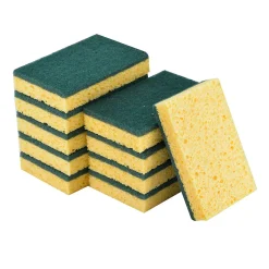 Éponge à récurer vendue par 10 multi-usages L.13 x l.8,4 x ep.2,4 cm