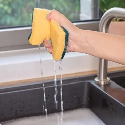 Éponge à récurer vendue par 10 multi-usages L.13 x l.8,4 x ep.2,4 cm